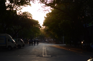 Here's a random picture of a street near Flora Fountain. Because it is one of my favourite places in Mumbai.